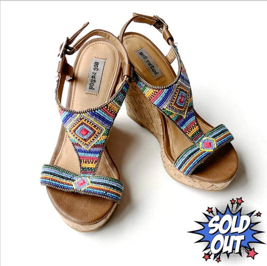 Women's Multi-Color Wedge Sandals by Not Rated. Size 6