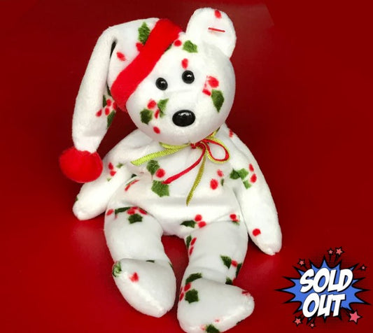 1998 Ty Original Beanie Babies Teddy the Christmas Bear