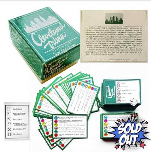 Cleveland, Ohio Trivia Card Game, Vintage