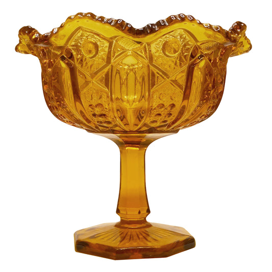 Smith-Glass-Quintec-Amber-Compote-Bowl-6.-Shop-eBargainsAndDeals.com