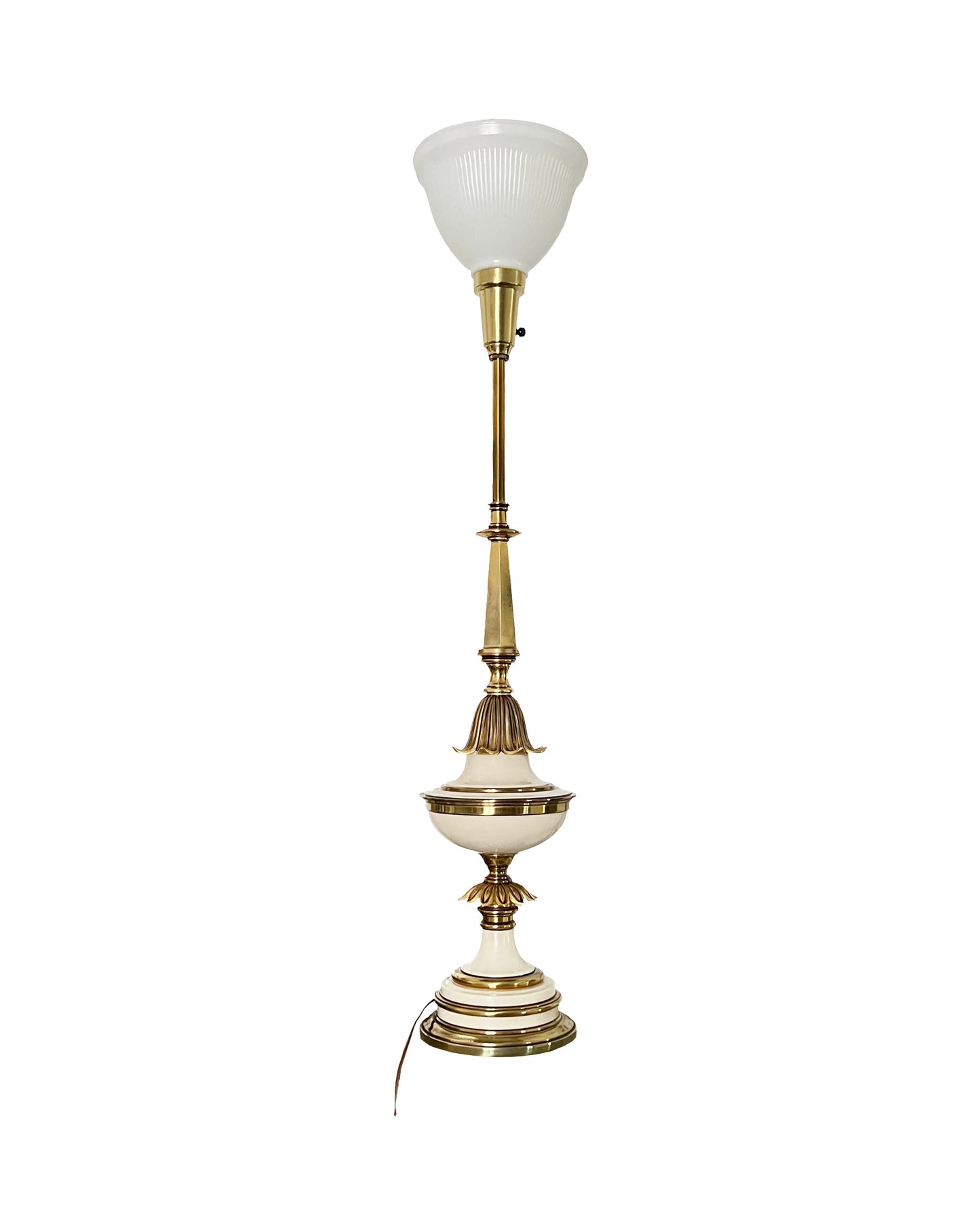 Stiffel-Mid-Century-Brass-and-Enamel-Torchiere-Table-lamp.