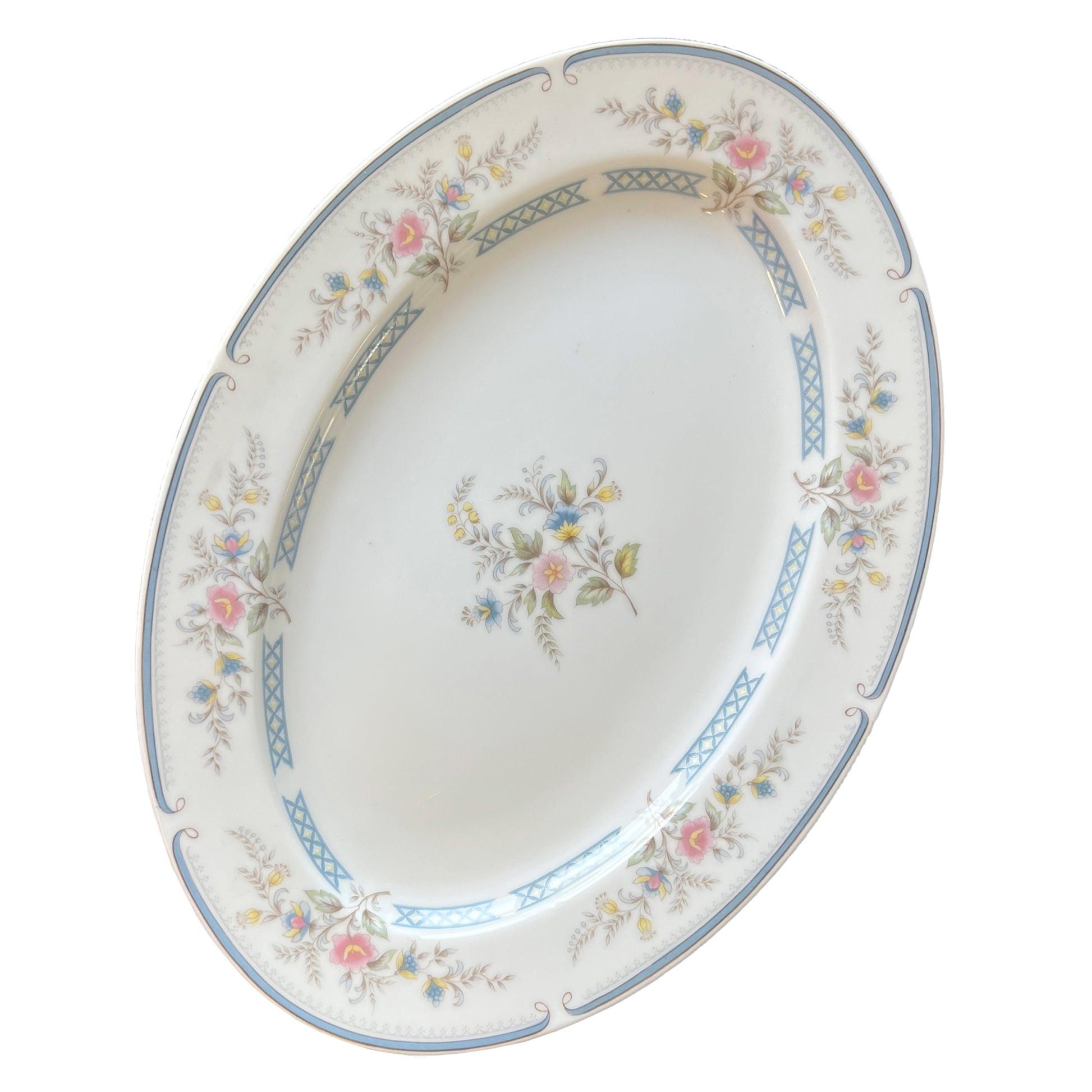 Stratford-Porcelain-Oval-Floral-Serving-Plate-by-Brookwood.-Shop-eBargainsAndDeals.com