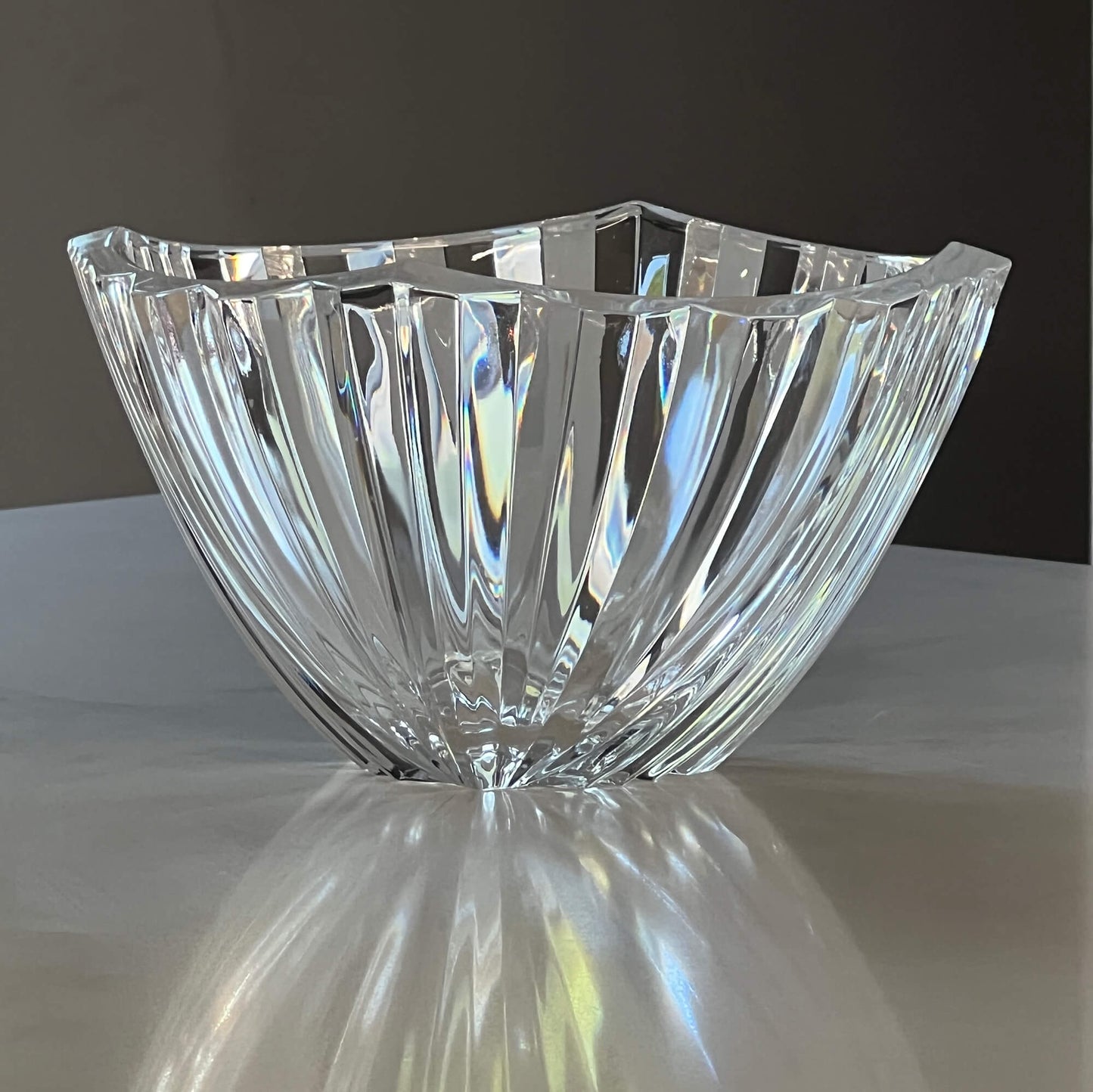 Stunning Lead Crystal Decorative Bowl for Serving or Decor.