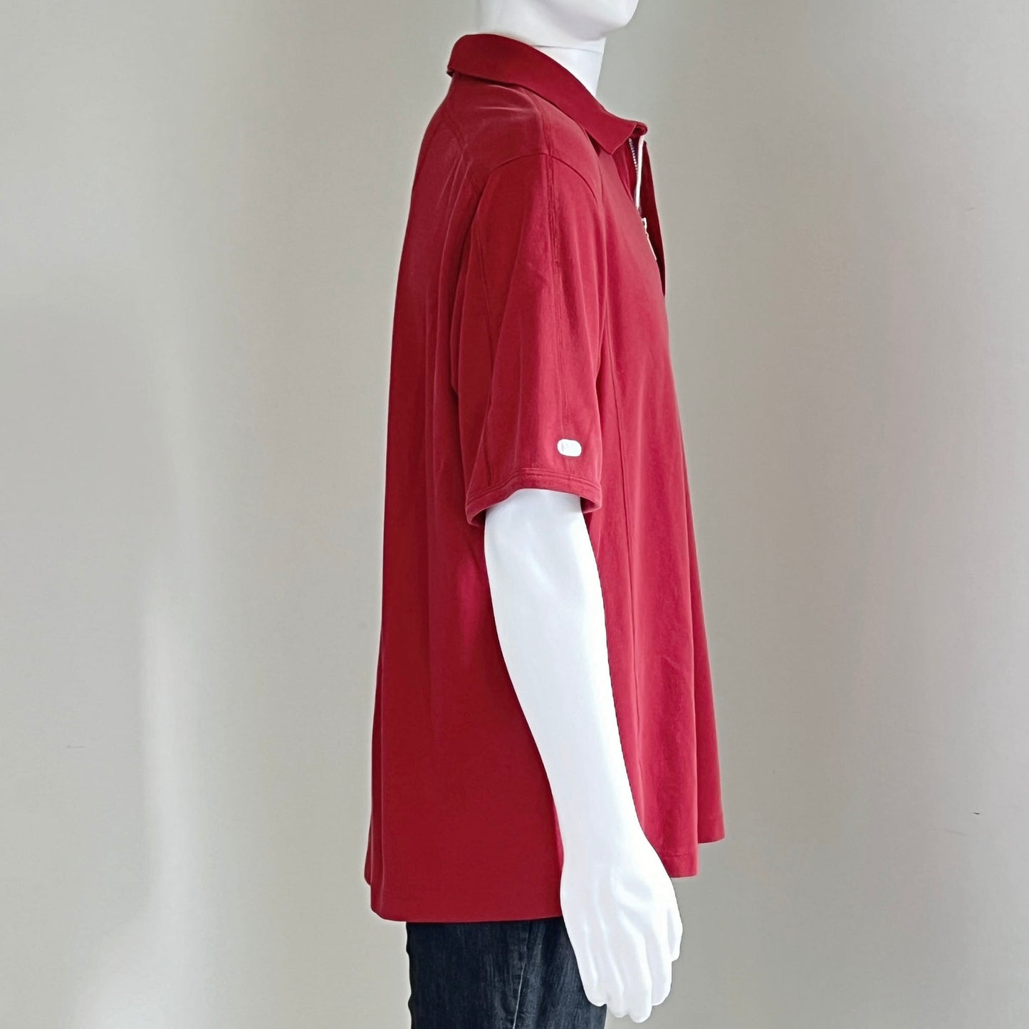 Tommy-Bahama-Short-Sleeve-Red-Polo-Shirt.-Side-view.-Shop-eBargainsAndDeals.com