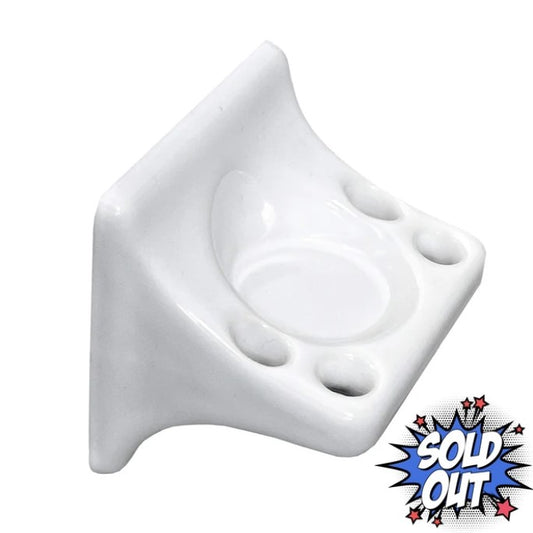 Porcelain Wall Mounted Bathroom Toothbrush Holder