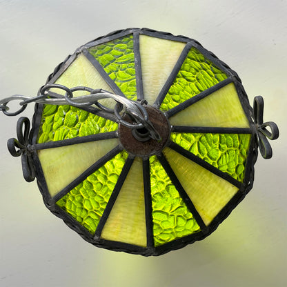 Top-of-Mid-Century-Stained-Glass-Pendant-light