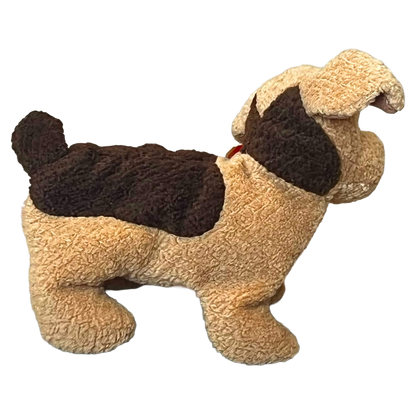 Ty-Original-Babies-Collection-TUFFY-Plush dog toy with brown and beige colors on a white background