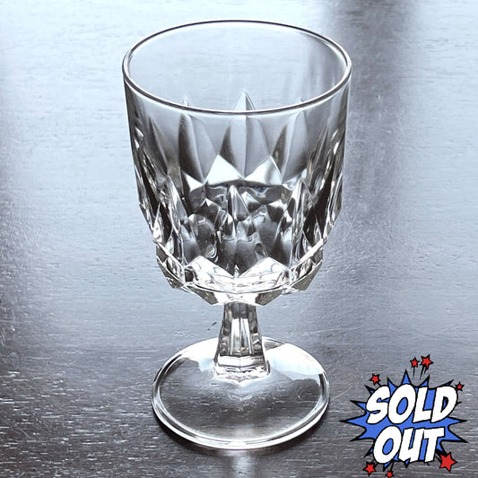 Arcoroc France Artic Clear Stemmed Water Goblets. 5-3/4" - Set of 5