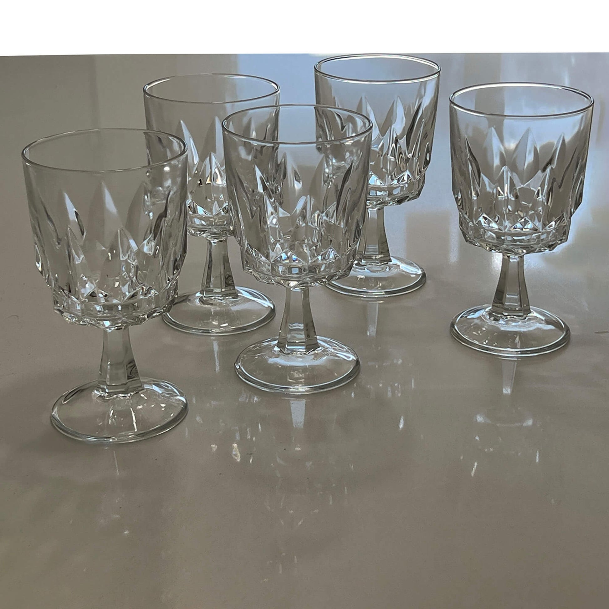 Vintage-Arcoroc-France-Thick-Stem-Glassware-set.-Shop-eBargainsAndDeals.com
