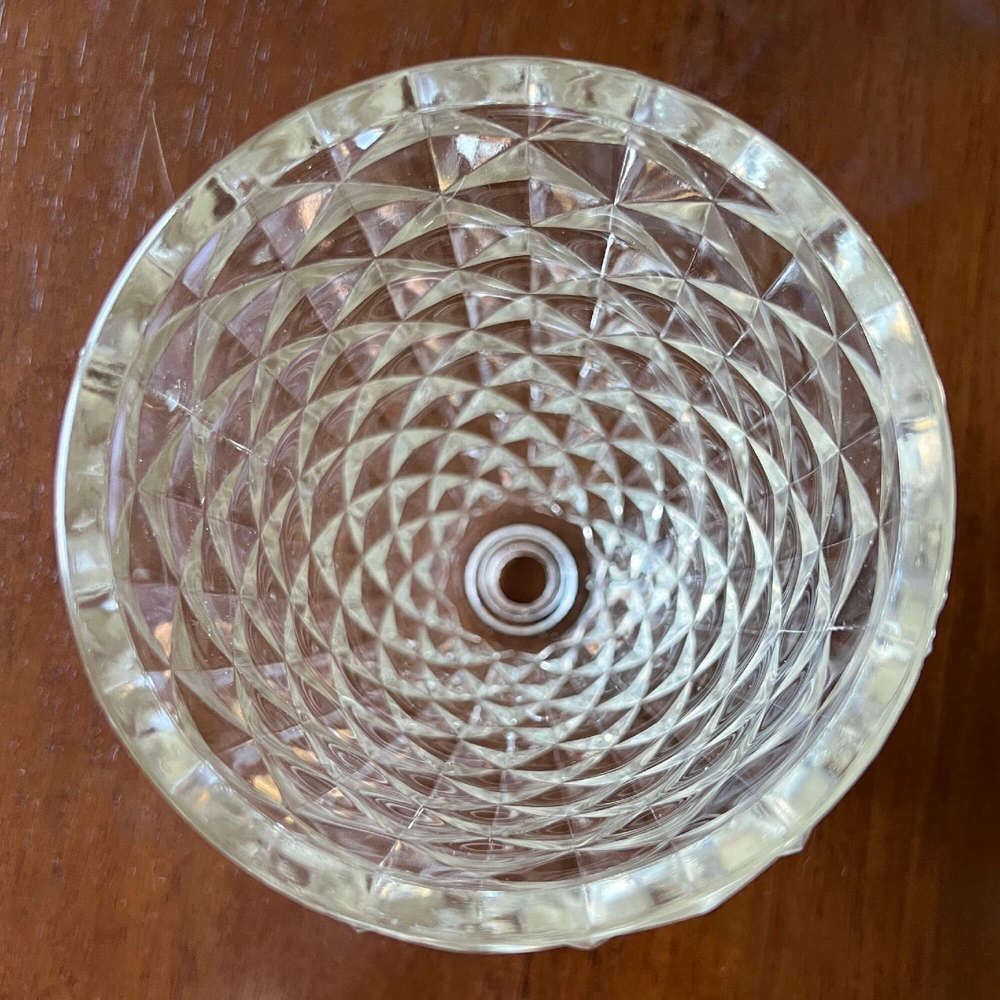 Vintage-Faceted-Dome-Shape-Crystal-Glass-Replacement-Shade-Interior-view.-Shop-eBargainsAndDeals