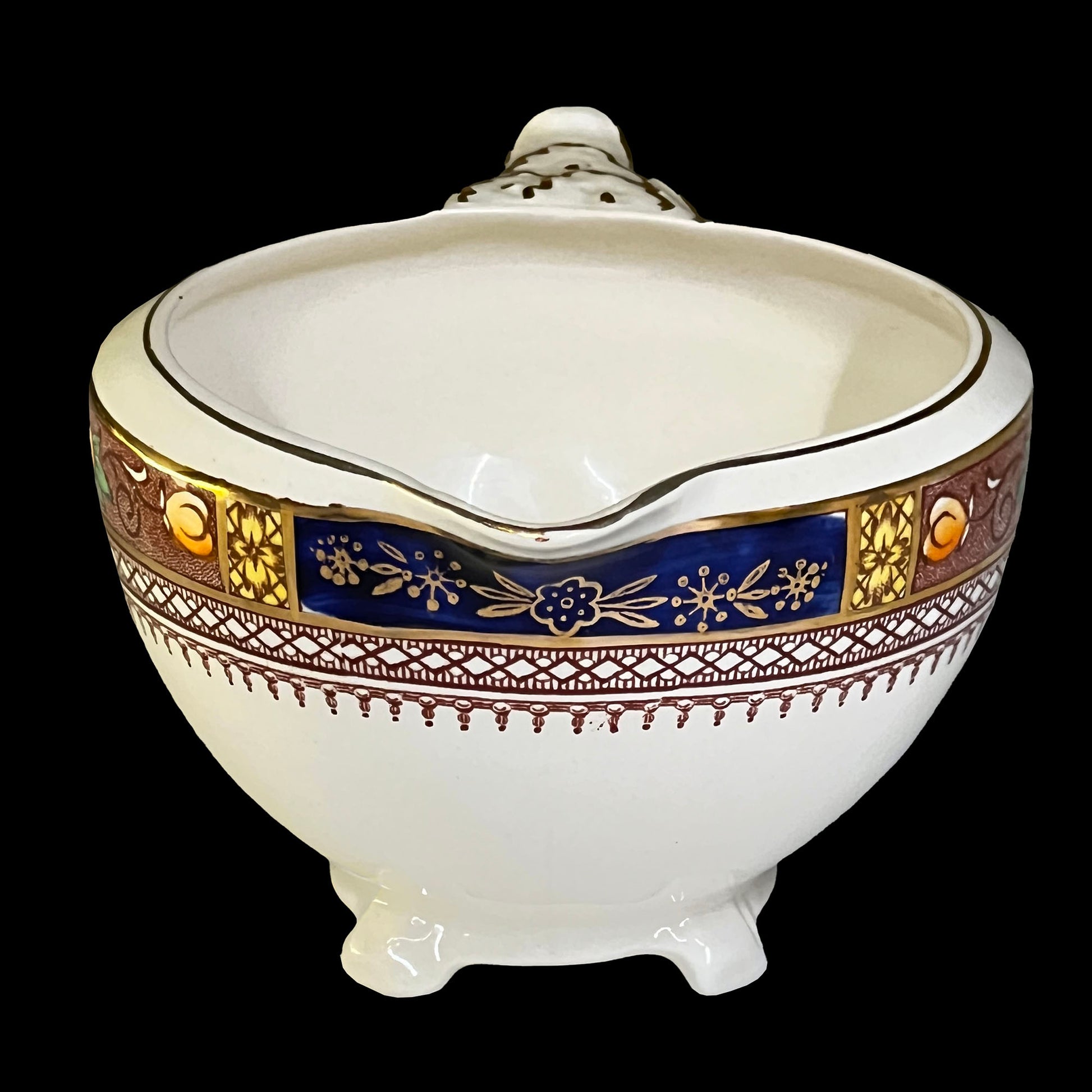 Vintage-Queen-Mary-China-Creamer-Spout-view.