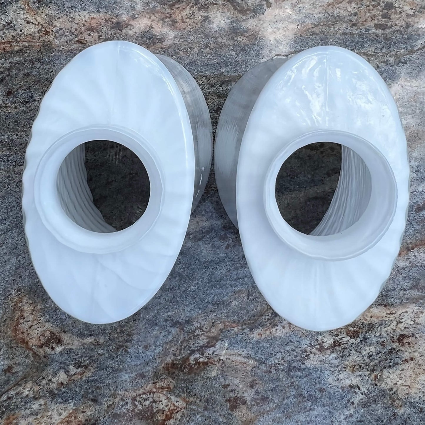 Westinghouse-Lunar-Weave-Glass-Shades,-Top-View.-8141200