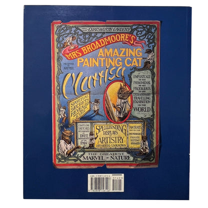 Vintage-style product paperback book cover, back view with colorful text and graphics on a blue background