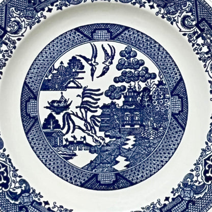 Willow-Ware-by-Royal-China-Blue-Dinner-Plate-Center-Close-up.-Shop-eBargainsAndDeals.com