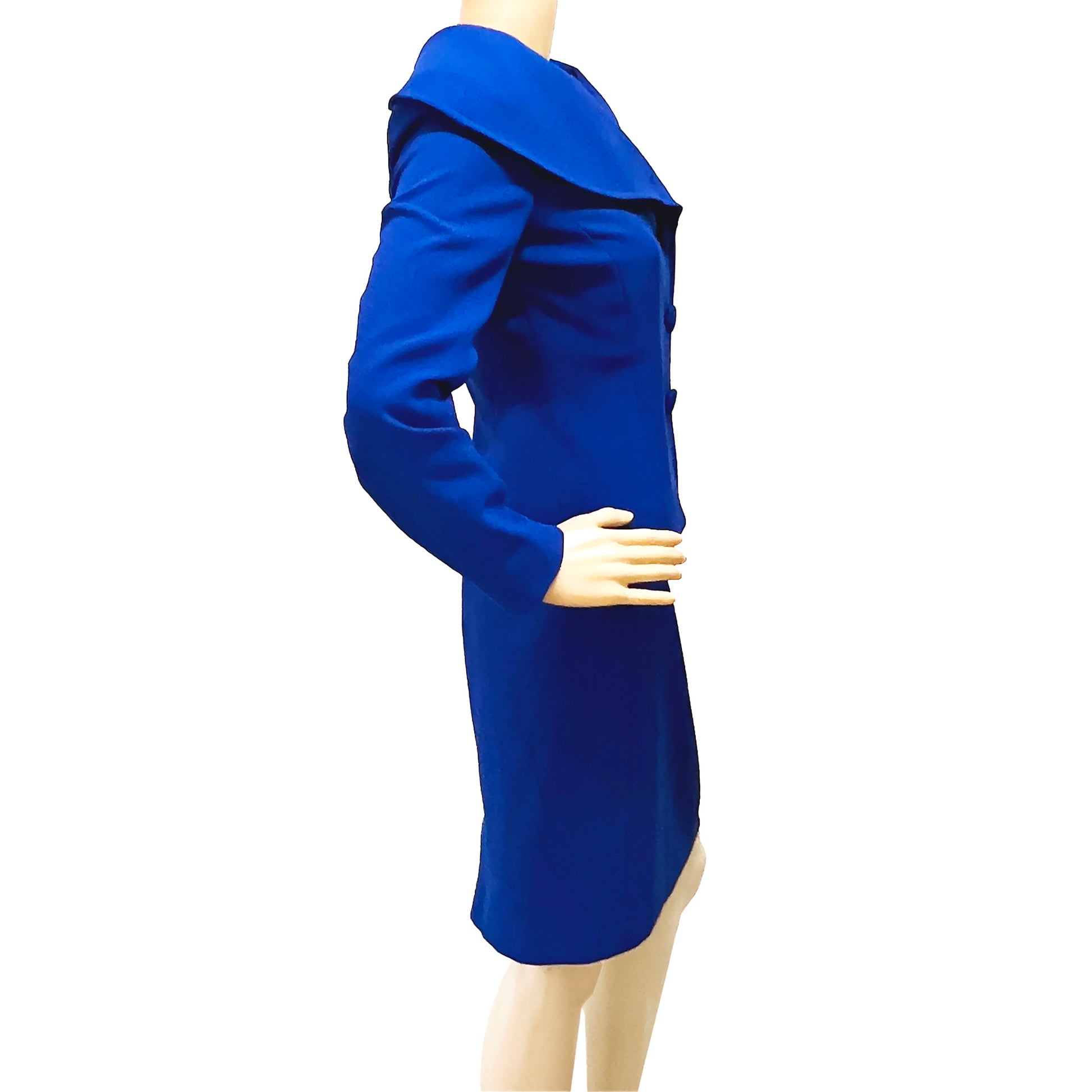 Womens-Tahari-Royal-Blue-Skirt-Suit.-Size0P..Side-View-2.-Shop-eBargainsAndDeals.com