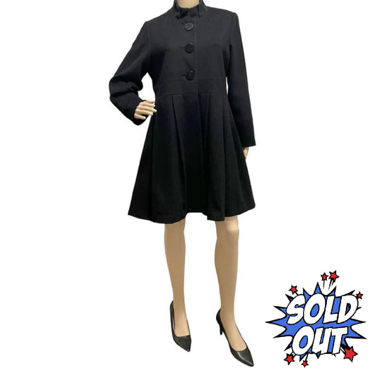 The Artifacts Collection Black Wool Winter Jacket Coat - M