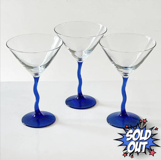 Libbey Cobalt Blue Martini Glass Set
