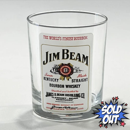 Jim Beam Straight Kentucky Bourbon Whiskey Glass.