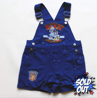 Disney Team Mickey All-Pro Sports Blue Shortalls 18M