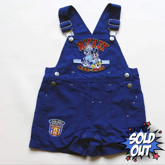 Disney Team Mickey All-Pro Sports Blue Shortalls 18M