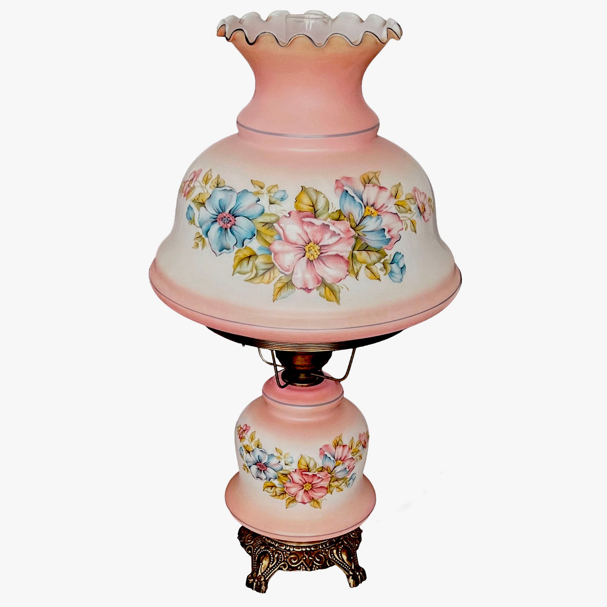 eBargainsAndDeals-Pink-Floral-Hurricane-Glass-Lamp.