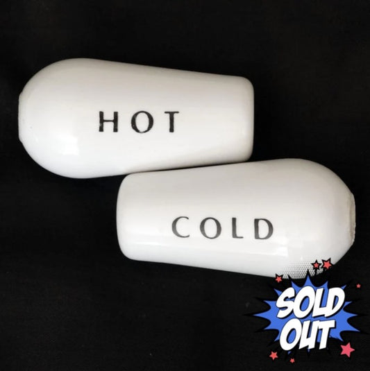 Porcelain Hot and Cold Faucet Replacement Handles