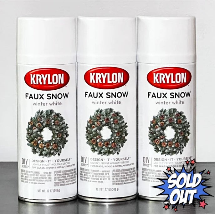 KRYLON Winter White Faux Snow Spray Paint - Set of 3-12 OZ Cans