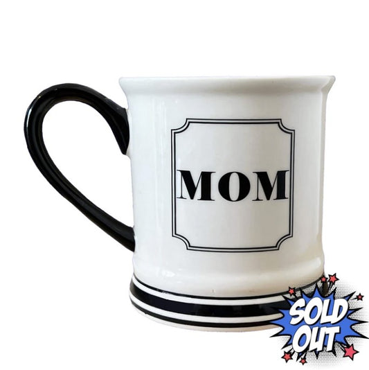 MOM Ceramic Mother's Day Mug Gift. Dishwasher and Microwave Safe