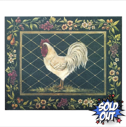 Old World Rooster Fine Art Canvas Giclée by Kimberly Poloson 20x16x1.5"