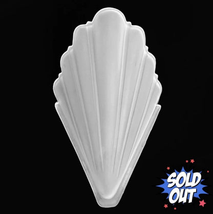 1930s Quoizel Frosted Shell Sconce Glass