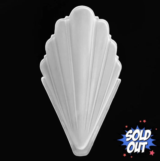 1930s Quoizel Frosted Shell Sconce Glass