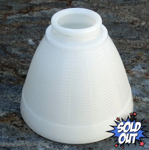 Stiffel Vintage Milk Glass Torchiere Glass Lamp Shade, Diffuser, 6 in.