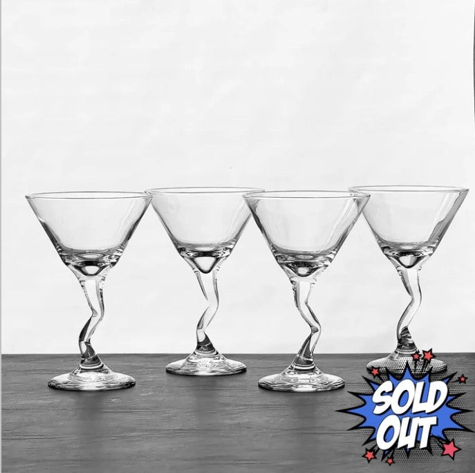 Libbey Z-Stem Martini Cocktail Glasses - Set of 4