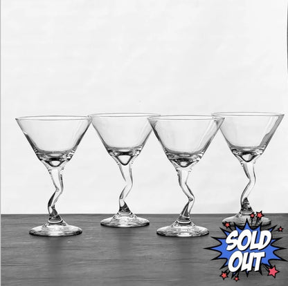 Libbey Z-Stem Martini Cocktail Glasses - Set of 4