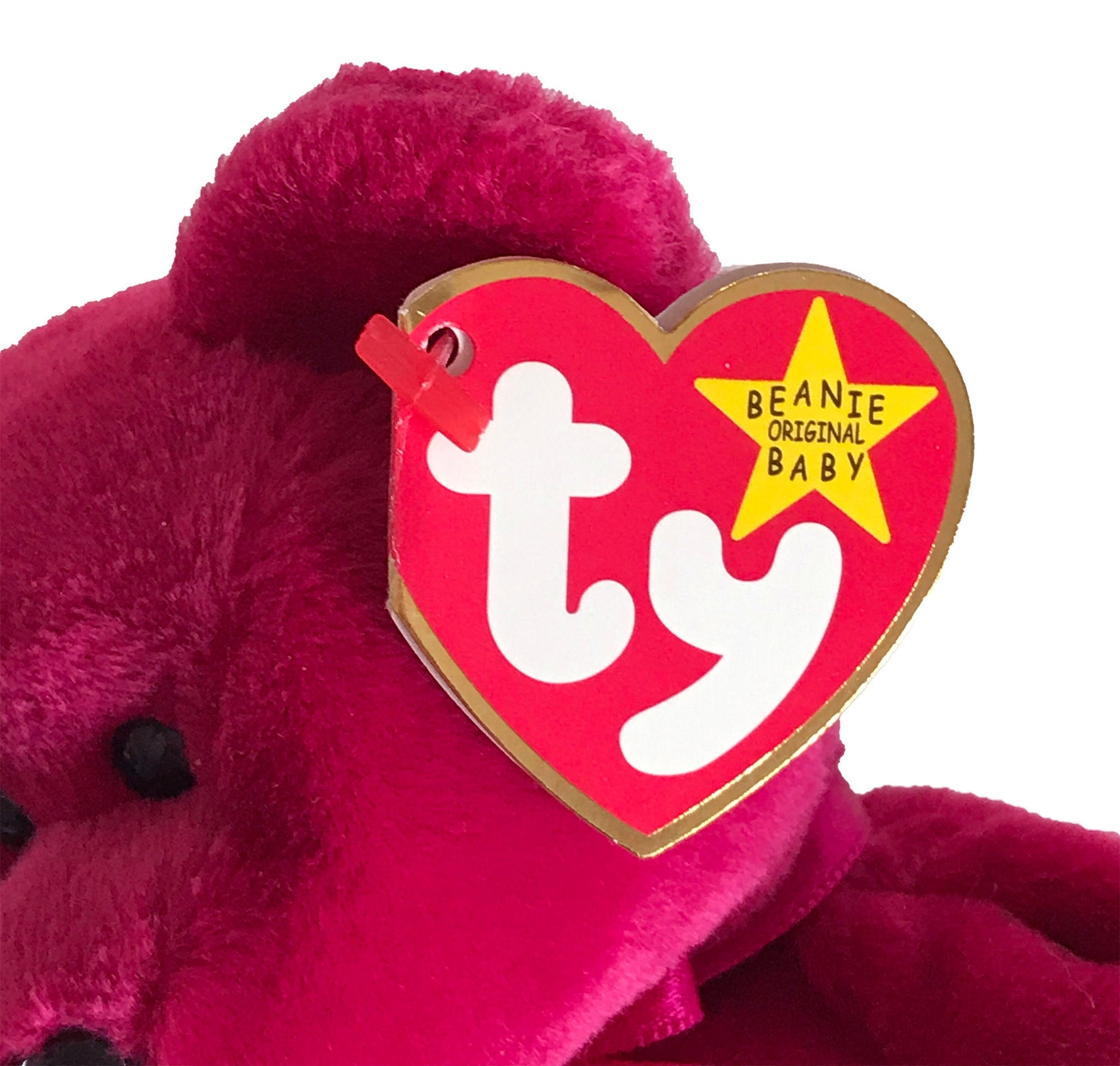 1998 TY VALENTINA Pink Original Beanie Baby Stuffed Bear Doll Toy