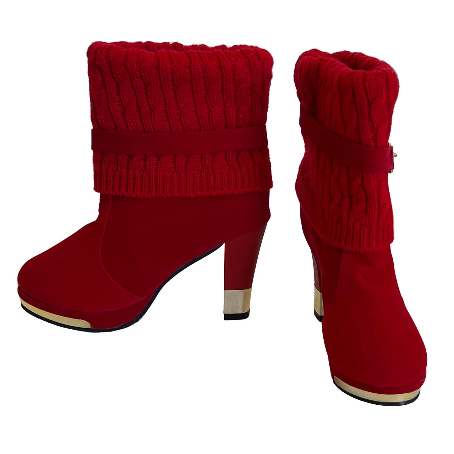 BBLAN-Red-Suede-Boots_Knit-Leg-Warmers_-Gold-Accents.Size-38.-Shop-eBargainsAndDeals.com