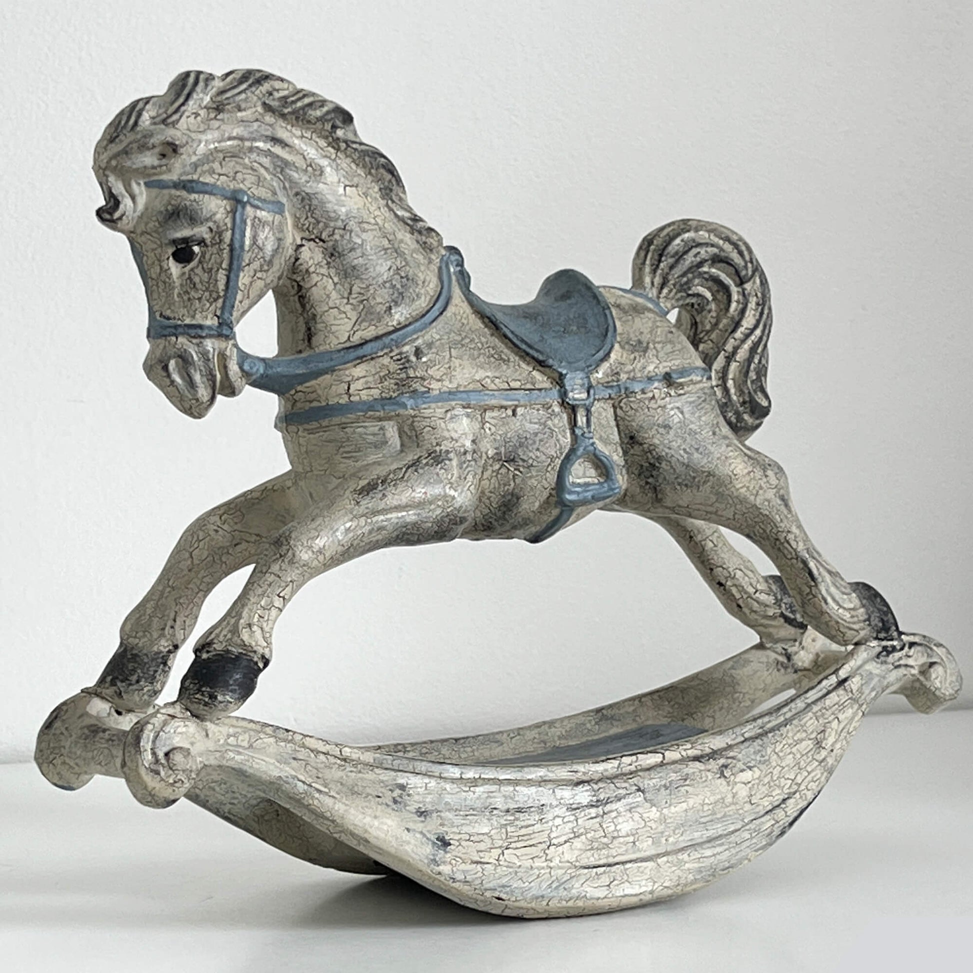 Ceramic-Rocking-Horse-with-Crackle-Finish.-Nursery-Decor.-Angle-view.-Shop-eBargainsAndDeals.com