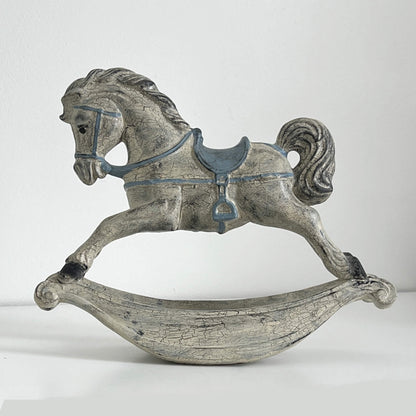 Ceramic-Rocking-Horse-with-Crackle-Finish.-Nursery-Decor.-Side-view.-Shop-eBargainsAndDeals.com