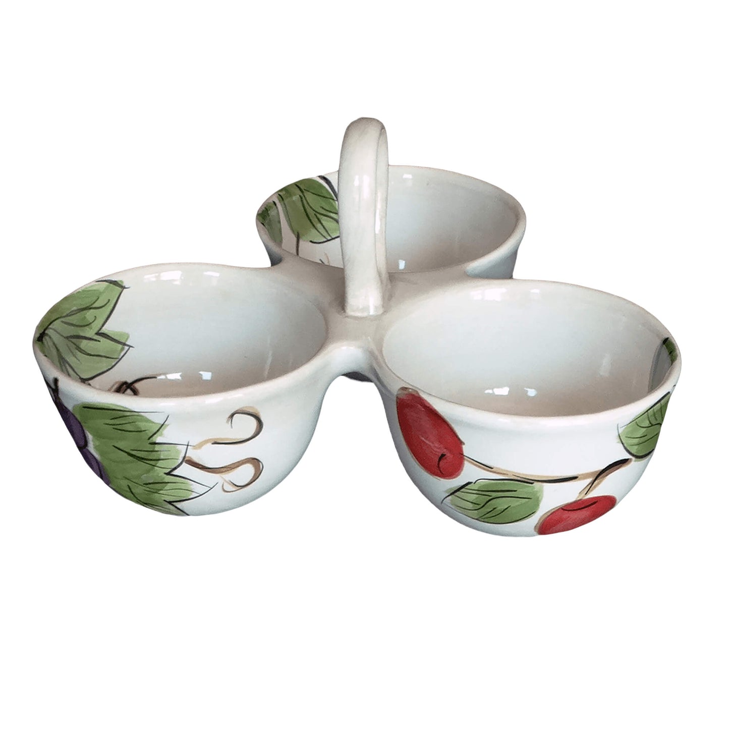 Home-Essentials-Tri-Section-Ceramic-Serving-Bowls-with-Fruit-Design.