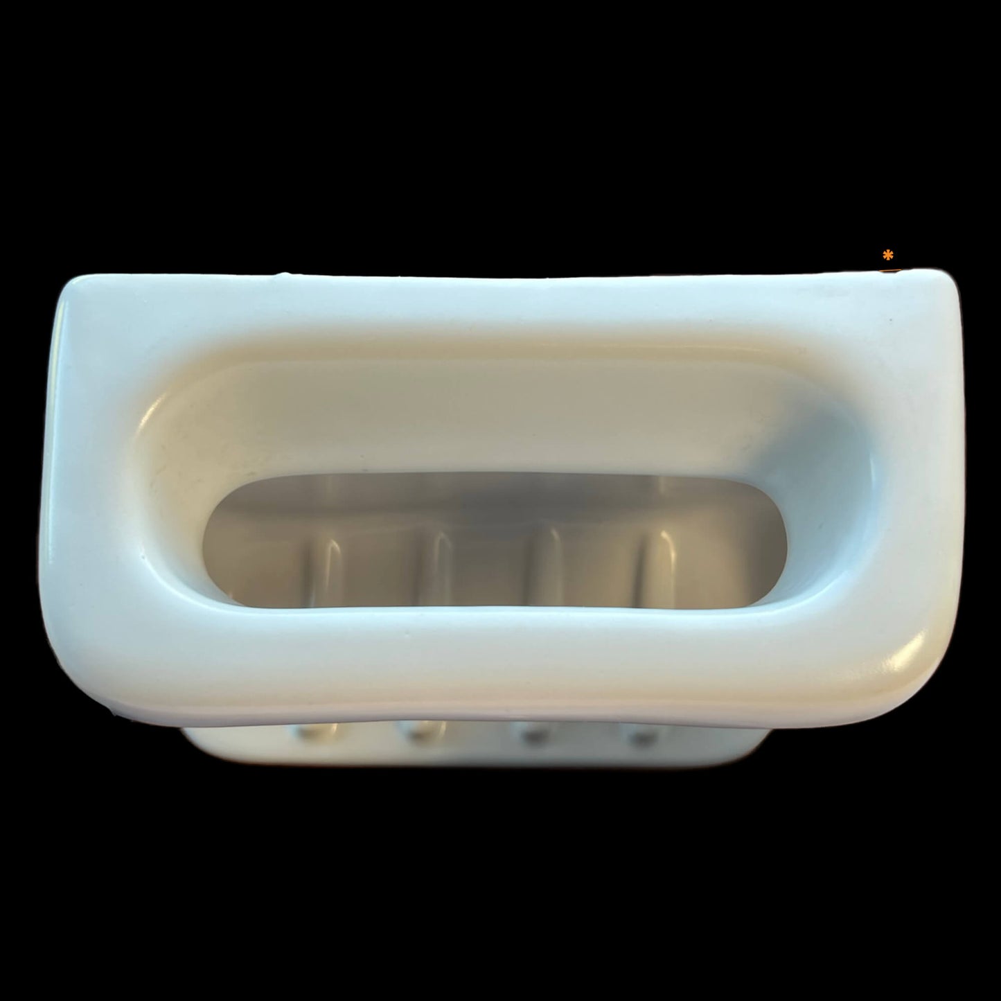 White Wall Mounted Bathroom Soap Dish with Grab Bar