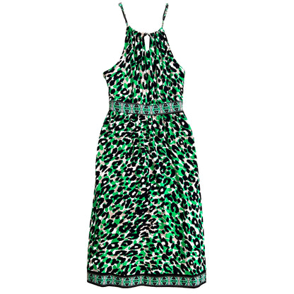 INC International Concepts Green, Black Animal Print Sundress - M eBargainsAndDeals Vintage Store INC International Concepts Green, Black Animal Print Sundress - M eBargainsAndDeals Vintage Store