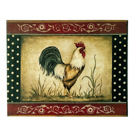 Kimberly-Poloson-Cock-A-Doodle-Doo-Rooster-Wall-Hanging-20x16-Farmhouse