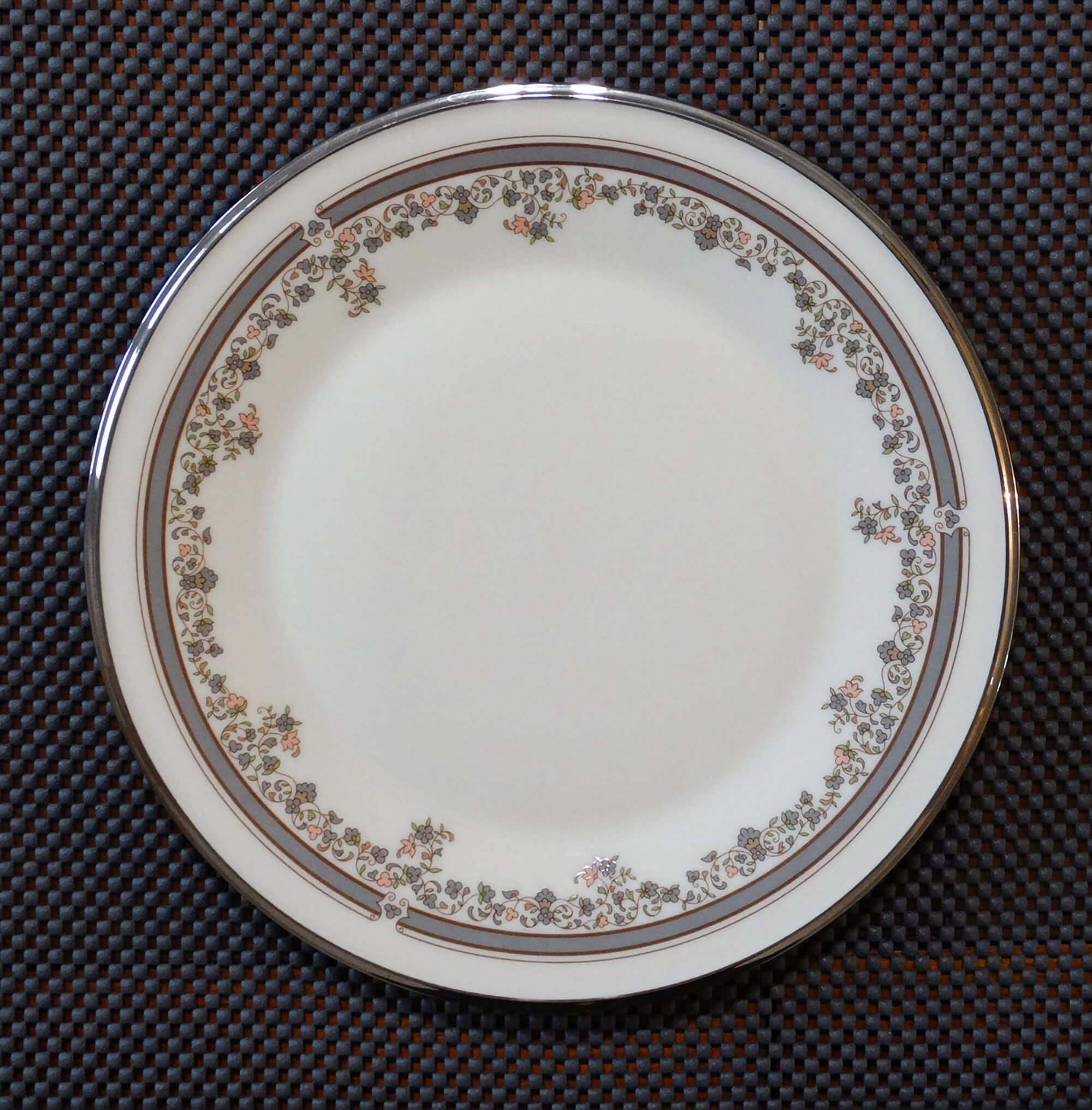 LENOX Lace Point China Dinner Plate 10.75 in Pink and Gray Floral Di eBargainsAndDeals Vintage Store