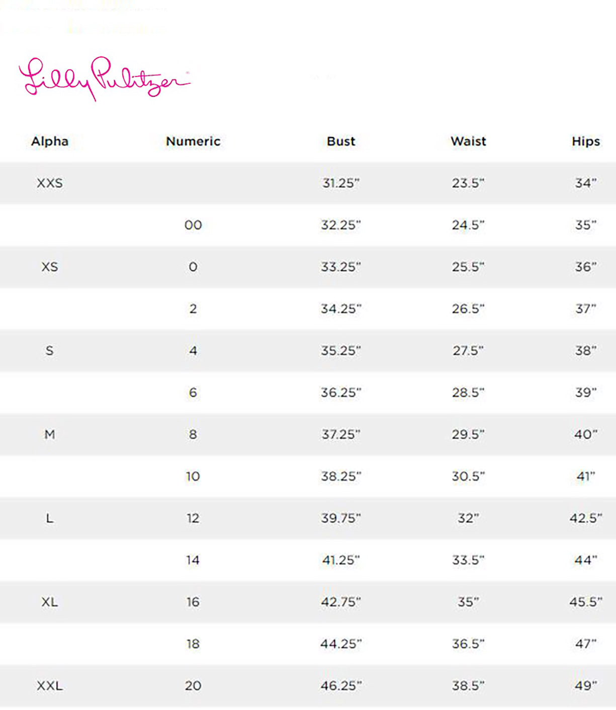 Lilly-Pulitzer-Size-Guide