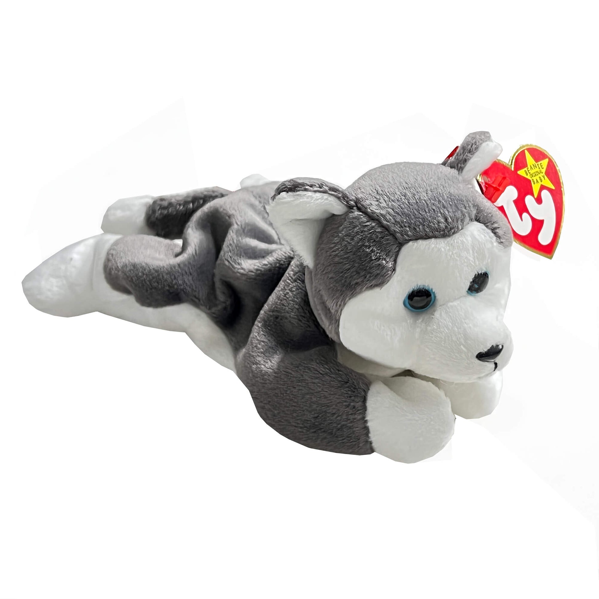 Nanook-Beabie-Baby-Stuffed-Dog_1996_Gray-and-white.-Shop-eBargainsAndDeals