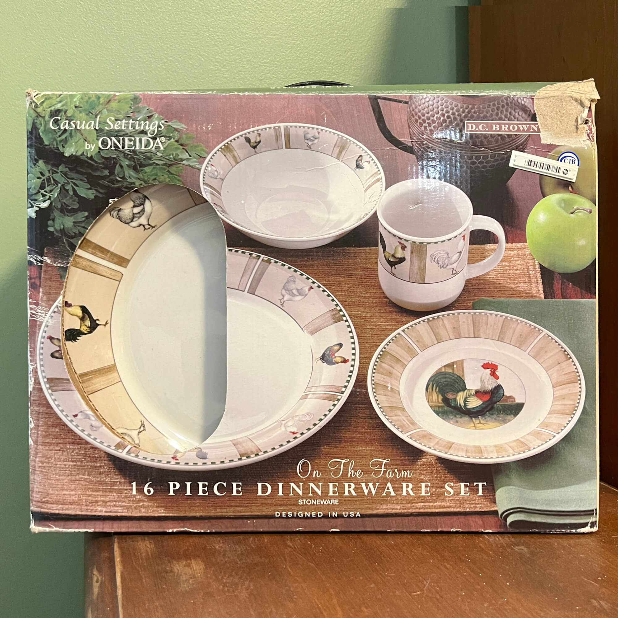 Oneida Casual Settings On the Farm Stone Dinnerware Set. 16 pcs. eBargainsAndDeals Vintage Store