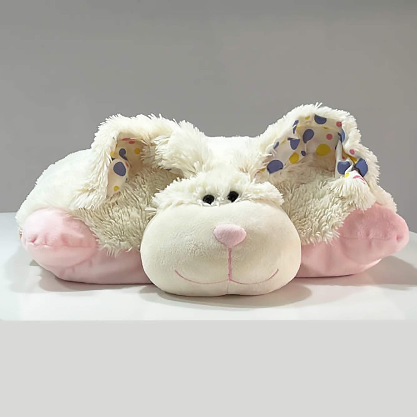 Pillow-Pets-Plush-Bunny-Rabbit-Pillow-Laying-Flat.-Shop-eBargainsAndDeals.com