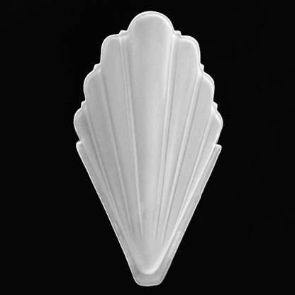 1930s Quoizel Frosted Shell Sconce Glass