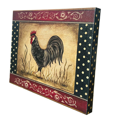 Rise-And-Shine-Rooster-Giclee-Wall-Art-by-Kimberly-Poloson_side-view,-20"x16".