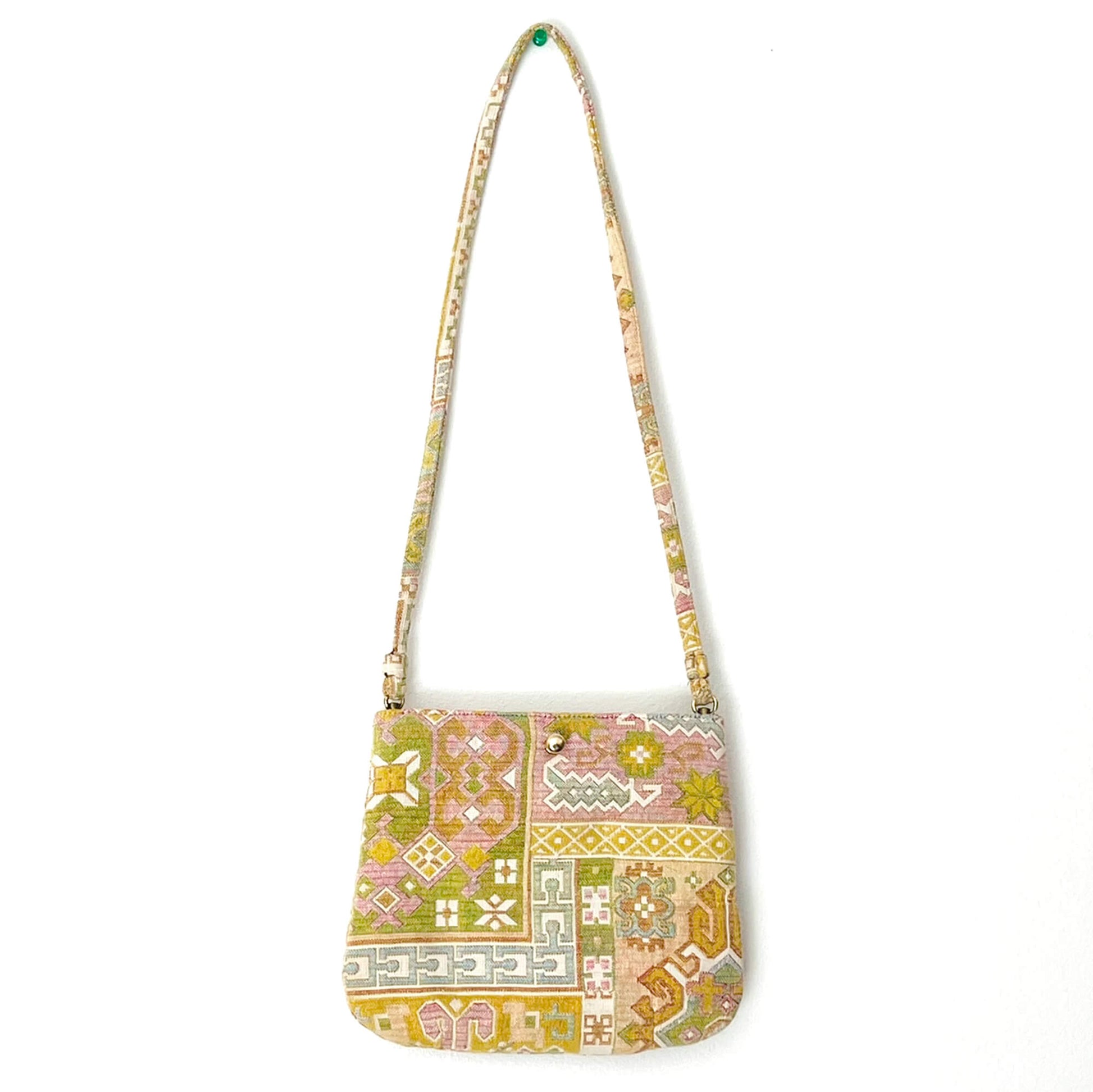 Ruth-Sultz-gold-tapestry-shoulder-bag-purse, back-view